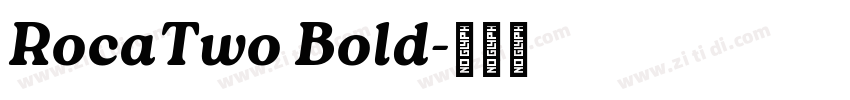 RocaTwo Bold字体转换